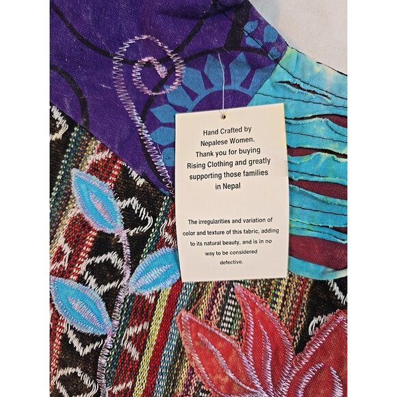 Rising International Shoulder Bag Multicolor Lotus Flower Hippie Boho New - Picture 6 of 15